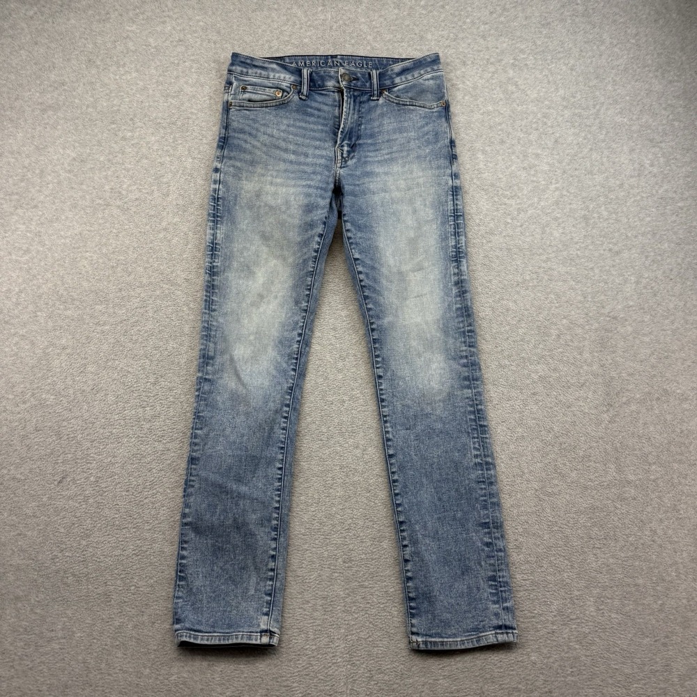 American Eagle Jeans Mens 30x32 Slim Next Level Flex Denim Fade Preppy Casual